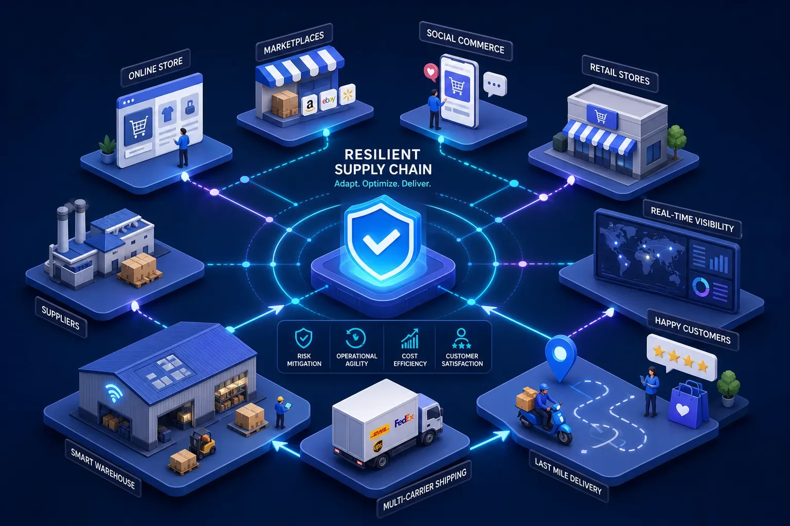 how to build resilient logistics and supply chain management for multi channel e commerce
